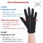 CRS Cross Figure Skating Gloves – Warm Padded Protection for Practice, Competition, or Testing/Examination (Black, Youth Small- Toddler)