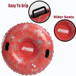 JOYIN Inflatable Snow Tubes 47″ & 37″(2 Packs),Heavy-Duty Snow Tube for Sledding, Great Inflatable Snow Tubes for Winter Fun and Family Activities