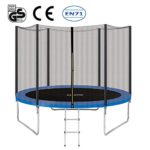 AMGYM 10 FT Trampoline Safety Enclosure Net Combo Bounce Jump for Kids Outdoor with Spring Pad Ladder