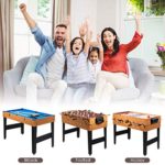 Giantex Multi Game Table, 3-in-1 48″ Combo Game Table w/ Soccer, Billiard, Slide Hockey, Wood Foosball Table, Perfect for Game Rooms, Arcades, Bars, Parties, Family Night