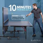 JOOLA Inside – Professional MDF Indoor Table Tennis Table with Quick Clamp Ping Pong Net and Post Set – 10 Minute Easy Assembly – Ping Pong Table with Single Player Playback Mode