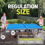 JOOLA NOVA Plus Pro Table Tennis Table with Waterproof Net Set | All Weather Aluminum Composite Ping Pong Table for Tournament Quality Play | Indoor & Outdoor Compatible | 10 Minute Easy Assembly