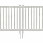 Zippity Outdoor Products ZP19037 Baskenridge Semi-Permanent Vinyl Fence, White (36in H x 42in W)- 2 pack