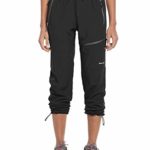 BALEAF Women’s Hiking Cargo Pants Outdoor Lightweight Capris Water Resistant UPF 50 Zipper Pockets Black Size L