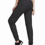 BALEAF Women’s Athletic Joggers Pants Quick Dry Running Jogging Pants Zipper Pockets Sports Hiking Pants Black Size M