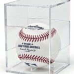 Baseball Display Case, UV Protected Acrylic Cube Baseball Holder Square Clear Box Memorabilia Display & Storage Sports Official Baseball Display Case – Autograph Display – Fits Official Size Ball