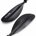Abahub 1 x Kayak Paddles, 90.5 Inches Kayaking Oars for Boating, Canoeing with Free Paddle Leash, Aluminum Alloy Shaft Black Plastic Blades