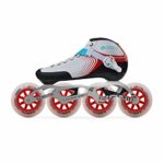 Bont Skates | Inline Speed Skating Racing Skates | GT4 Skate Boots + 6061 Frame + Elemental Wheels + ABEC5 Bearings | Youth – Boys – Girls – Men – Women (Black/Blue, 7.5 (110mm))
