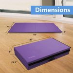 HemingWeigh 2 Inch Extra Thick Exercise Mat, Gym Mats for Home Workout, Tumbling Mat for Kids Gymnastics Equipment, Folding Mat for Martial Arts, 4 Fold, Purple