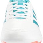 adidas Women’s Goletto VI FG W Soccer Shoe, White/Energy Blue/Easy Coral, 7.5 M US