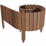 Ysiuefos Patio Garden Fence Edging Flexible No-Dig Staggered Spear Decorative Border Picket Fence Fence Ground-Inserted Garden net Wooden Barrier Edging Fencing (Size1 [808inchs])