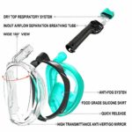 WSTOO Snorkel Mask with Latest Dry Top Breathing System,Fold 180 Degree Panoramic View Full Face Snorkel Mask Anti-Fog Anti-Leak with Camera Mount,Snorkeling Gear for Adults