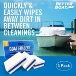 Premium Boat Scuff Erasers | Magic Boating Accessories for Cleaning Black Streak Deck Marks and More 3 Pack