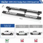 OEDRO 6.5″ Running Boards Compatible with 2009-2018 Dodge Ram 1500 Quad Cab & 2019-2021 Ram 1500 Classic, Silver Textured Aluminum Alloy Side Step Nerf Bars