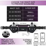 G-Run Medium Hydration Running Belt with Bottles – Water Belts for Woman and Men – iPhone Belt for Any Phone Size – Fuel Marathon Race Pack for Runners