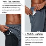 Pinkbomb Men’s 2 in 1 Running Shorts Gym Workout Quick Dry Mens Shorts with Phone Pocket (Grey, Medium)