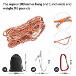 SAMIALOR Campsite Storage Strap with 12 PCS Buckles & 6 PCS Clothes Pins for Hanging Outdoor Camping Equipment | Garden Supplies Outdoor Camping Hammock&Tent Accessories