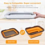 Magesh Collapsible Sink 2 Pack – Outdoor Camping Picnic Basket Each 11L/2.90Gal Wash Basin, Portable Foldable Tub/Basin/Bucket with Sturdy Handle for Washing Dishes, Camping, Hiking and Home