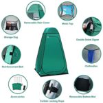 anngrowy Shower Tent Pop-Up Privacy Tent Camping Portable Toilet Tent Outdoor Camp Bathroom Changing Dressing Room Instant Privacy Shelters for Hiking Beach Picnic Fishing Potty, Extra-Tall, UPF 50+