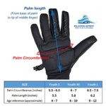 SKATING SPIRIT Figure Skating Gloves (Youth Size) Padded Gel Palm Protection Water Resistant Warm Touchscreen Non Slip (M)