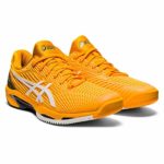 ASICS Men’s Solution Speed FF 2 Tennis Shoes, 15M, Amber/White