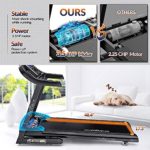 DR.GYMLEE Folding Treadmill 300 LB Capacity for Home, 15% Auto Incline 3.5 HP Running Machine& Strong Shock Absorption, Easy Assembly & Space Saver for Home Office Workout