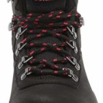 Columbia womens Newton Ridge Plus Waterproof Hiking Boot, Black/Poppy Red, 9.5 US
