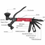 RoverTac Multitool Camping Accessories Survival Gear Ourdoor Multi Tool Gifts for Men Women 14 in 1 Hatchet with Knife Axe Hammer Saw Screwdrivers Pliers Bottle Opener Durable Sheath