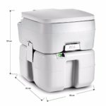 SereneLife Outdoor Portable Toilet with Carry Bag, Travel Toilet with Level indicator | | 3 Way Pistol Flush | Rotating Spout, for Camping, Boating, Traveling & Roadtripping