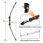 Rtemis 45″ Recurve Bow and Arrows Set Longbow Kit wih Bow Sight–Archery Kit for Adult Beginners Youth Teen Boy Gifts Outdoor Sports Game Hunting Toy