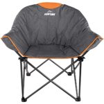 Suntime Sofa Chair, Oversize Padded Moon Leisure Portable Stable Comfortable Folding Chair for Camping, Hiking, Carry Bag(2 Pack)