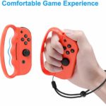 Fitness Boxing Hand Grips for Nintendo Switch JoyCon, FANPL Upgrade Fit Boxing Clasp Accessories Handle for Adults and Children, Enhance Your Boxing Gaming Experience, 2 Packs (Blue and Red)