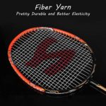 Fostoy Badminton Racquets,Lightweight Carbon Fiber Badminton Rackets Set for Adult and Children, Including 2 Rackets, 3 Shuttlecocks, 2 Overgrip and Carry Bag (Red and Blue)