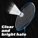 Acmind 6pcs LED Badminton shuttlecocks Nylon Lighting Birdies Sets Glow in The Dark for Backyards Outdoor and Indoor Sport Activities Light up Shuttlecock Birdie Balls Set