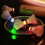 Sportneer LED Badminton Shuttlecocks 360° Lighting Birdies for Badminton, Glow in The Dark Shuttlecocks for Indoor/Outdoor Sports Activities 8-Pack