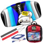 HQ4 HQ Rush V Pro 350 Trainer Power Kite CXS Bundle : (5 Items) Includes 2ND Kite : CX 1.5M Foil Control Strap Kite + WindBone Kiteboarding Lifestyle Decals + Key Chain + Koozy