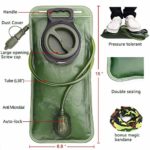 Hydration Bladder 2 Liter Leak Proof Water Reservoir, Military Water Storage Bladder Bag, BPA Free Hydration Pack Replacement, for Hiking Biking Climbing Cycling Running, Large Opening, Green