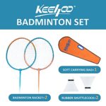 Keehoo 2 Player Badminton Rackets Set – Double Racquets, 2 Shuttlecocks and Carrying Bag Included…