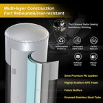 FITVEN Freestanding Punching Bag 71”-215lbs with Boxing Gloves Heavy Boxing Bag with Conical Rubber Shock Absorber for Adults Youth-Men Kickboxing with Suction Cups Stand for Home Gym-Gray