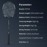 oppum Carbon Fiber Composite 2 Player Badminton Racket Integral Forming Structure Super Lightweight Offensive Badminton Racquet Set (2pcs Blue+Black (with Birdies))