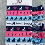 Figure Skating Hair Accessories, Ice Skating Hair Ties, No Crease Skate Hair Elastics Set for Girls