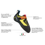 SCARPA Drago Rock Climbing Shoes for Sport Climbing and Bouldering – Specialized Performance for Sensitivity – Yellow – 8.5