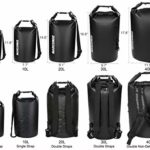 MARCHWAY Floating Waterproof Dry Bag Backpack 5L/10L/20L/30L/40L, Roll Top Dry Sack for Kayaking Rafting Boating Swimming Camping Hiking Beach Fishing Backpacking Mountaineering Paddling (Black, 10L)