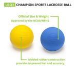 Champion Sports LBSET Colored Lacrosse Balls – NCAA, NFHS and SEI Certified – Assorted, 6 Pack