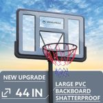 WIN.MAX Portable Basketball Hoop Goal System 5-10ft Adjustable 44in Backboard for Kids/Adults Indoor Outdoor