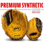 Franklin Sports Baseball and Softball Glove – Field Master – Baseball and Softball Mitt , 12″ – Trapeze Web, Tan