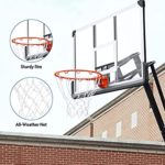 Basketball Hoop Basketball Goal 54″ Basketball Backboard 7.5ft-10ft Height Adjustable Portable Basketball System for Adult Youth Kids Indoor Outdoor Use