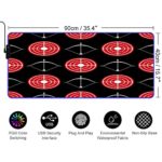 VINISATH Table Mat,Archery Pattern Red Target and Shootings Bow,LED Large RGB Waterproof Gaming Mouse Pad Non Slip Base Luminous Protector Table Mat for Gaming,PC,Laptop,Office,Home 35.4×15.7 Inches
