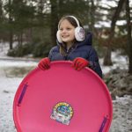 Back Bay Play Lifetime Downhill Saucer Disc – Snow Sled with Handles, for Kids and Adults – Durable Sleds for Winter Sledding Outdoors – Ages 5 and Up- Made in USA (Bubblegum Pink)