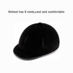 Xiaozxwlhq Adjustable Horse Riding Hat Equestrian Kids Protective Gear Velvet Helmet (Black)